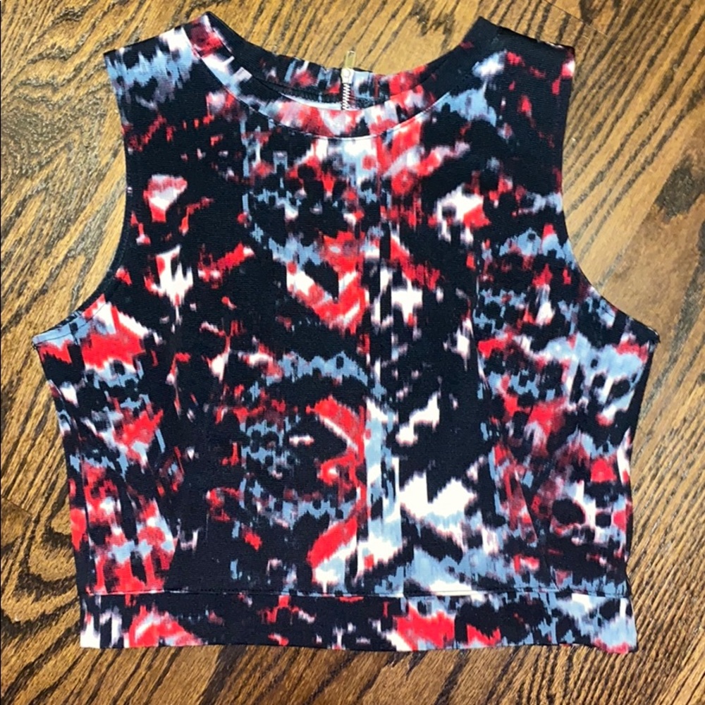 RED Saks fifth avenue crop top tank